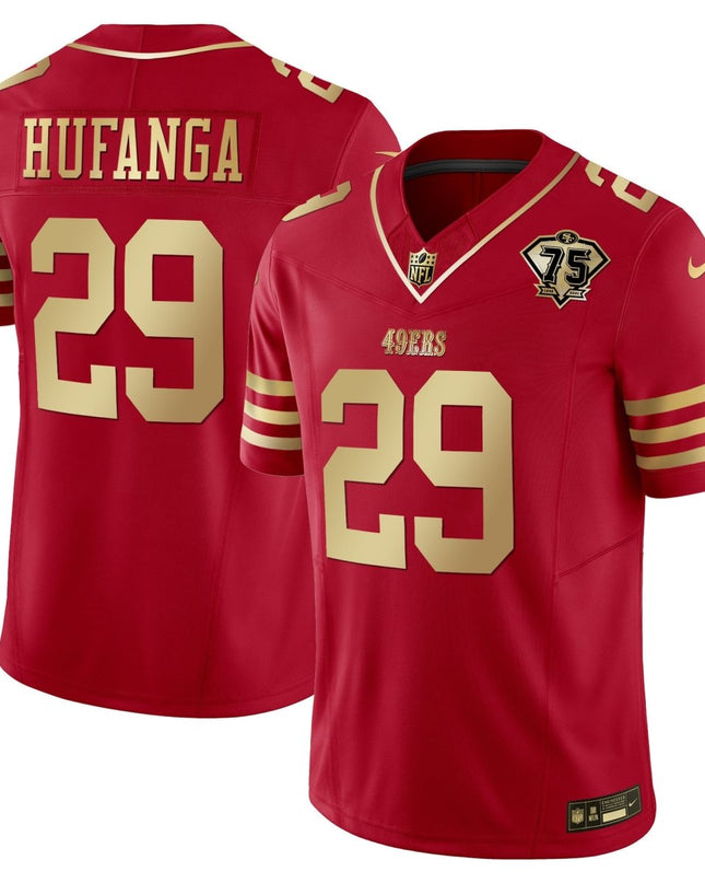 Men's 49ers 2023 Vapor Gold Limited Jersey - All Stitched SF49_KDZ - KINDOZY