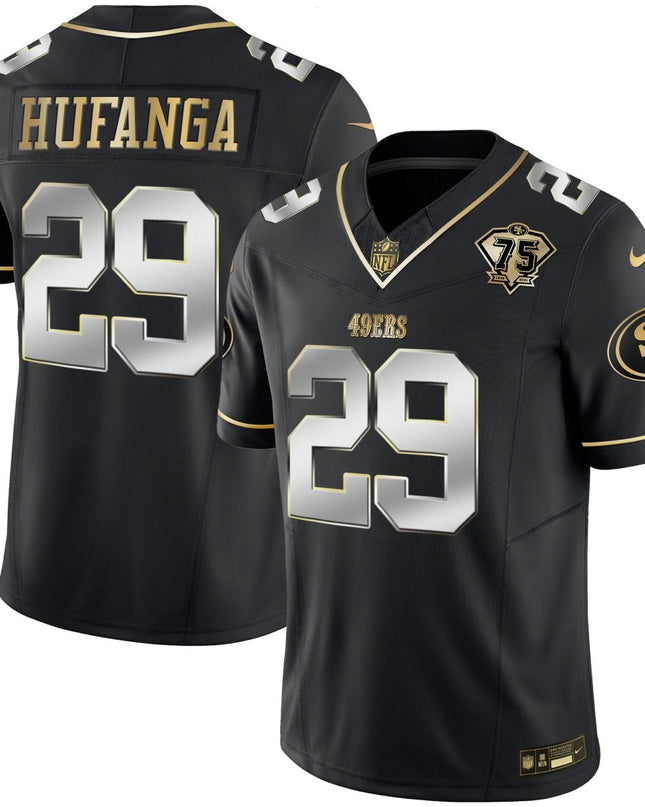 Men's 49ers 2023 Vapor Gold Limited Jersey - All Stitched SF49_KDZ - KINDOZY