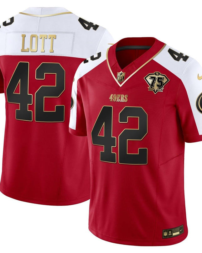 Men's 49ers 2023 Vapor Gold Limited Jersey - All Stitched SF49_KDZ - KINDOZY