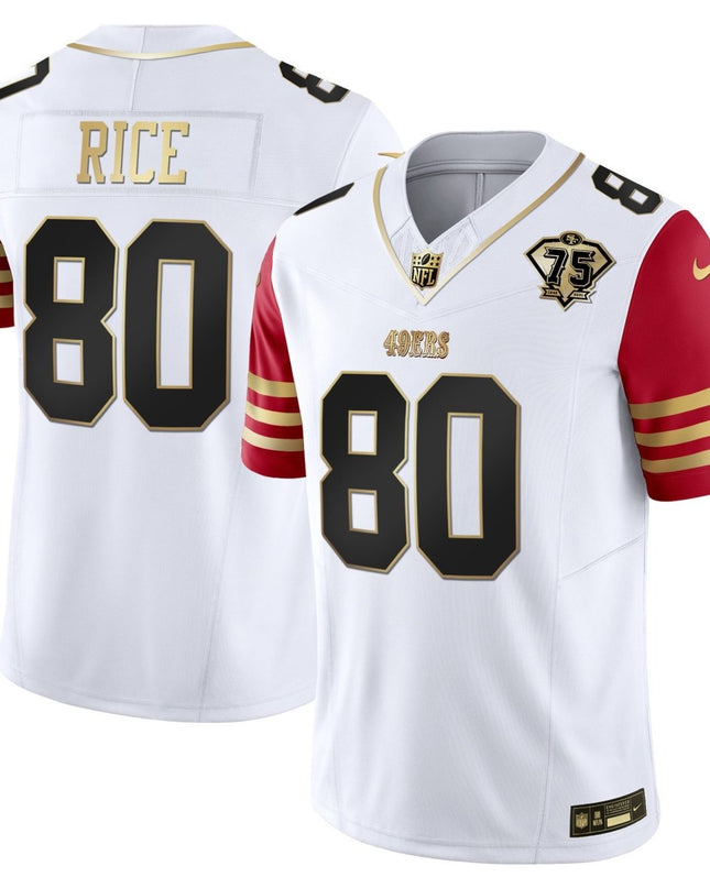 Men's 49ers 2023 Vapor Gold Limited Jersey - All Stitched SF49_KDZ - KINDOZY