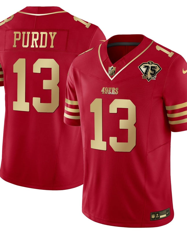 Men's 49ers 2023 Vapor Gold Limited Jersey - All Stitched SF49_KDZ - KINDOZY