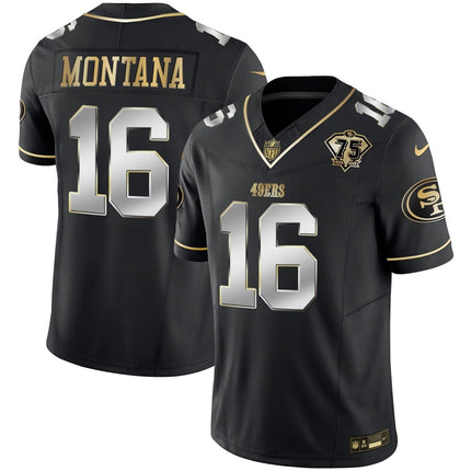 Men's 49ers 2023 Vapor Gold Limited Jersey - All Stitched SF49_KDZ - KINDOZY
