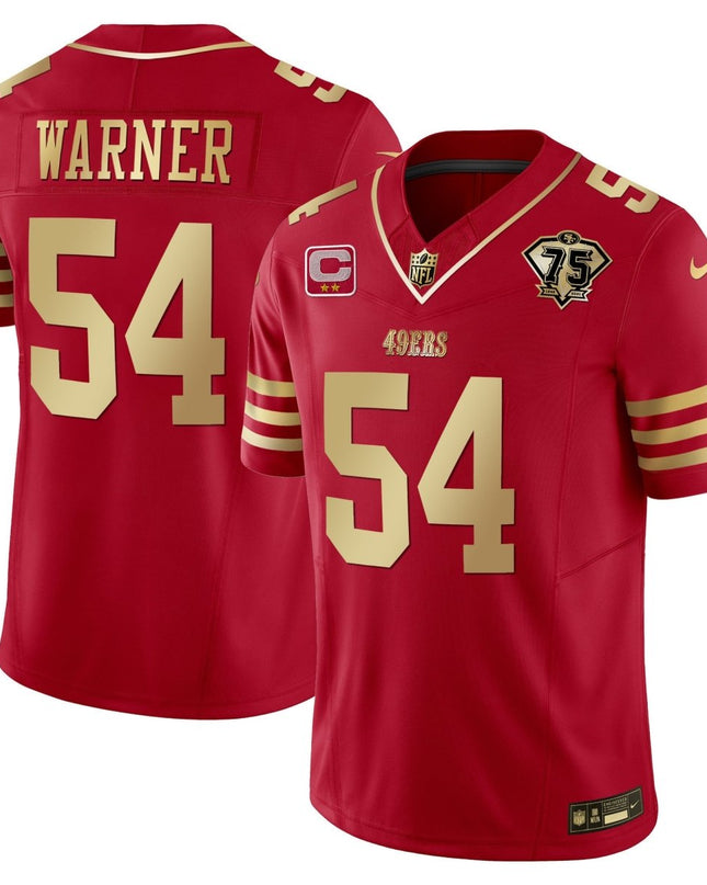 Men's 49ers 2023 Vapor Gold Limited Jersey - All Stitched SF49_KDZ - KINDOZY