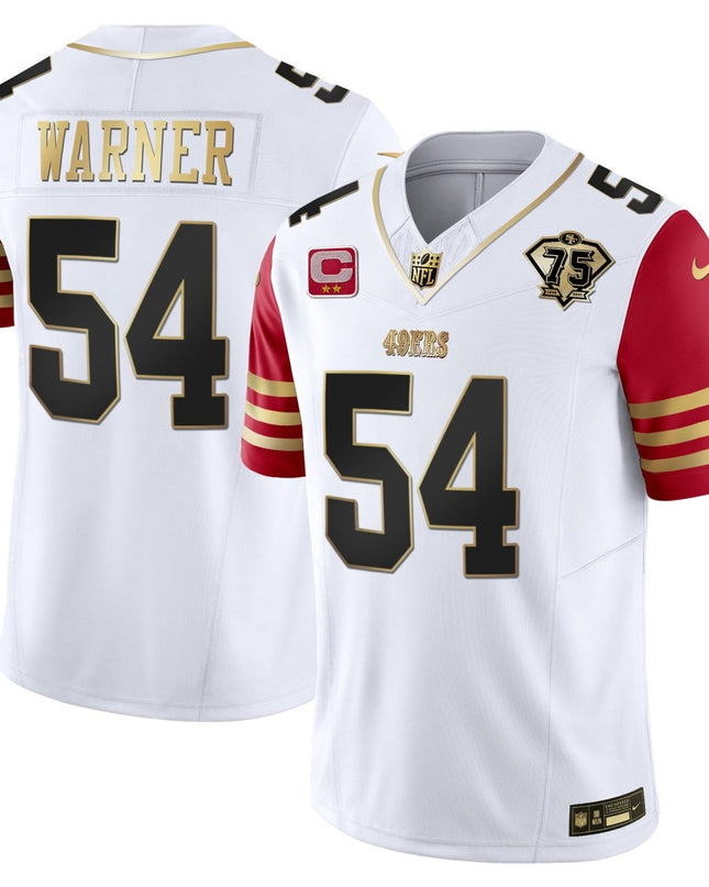 Men's 49ers 2023 Vapor Gold Limited Jersey - All Stitched SF49_KDZ - KINDOZY