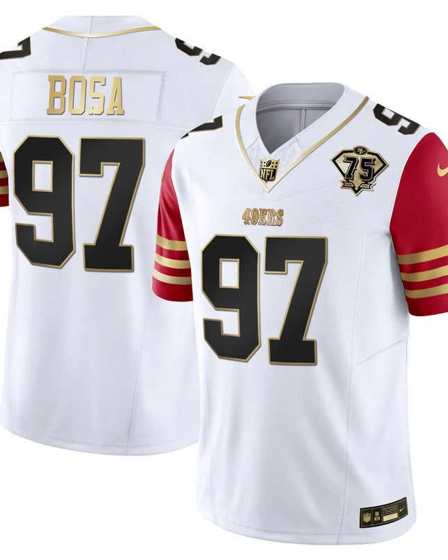 Men's 49ers 2023 Vapor Gold Limited Jersey - All Stitched SF49_KDZ - KINDOZY