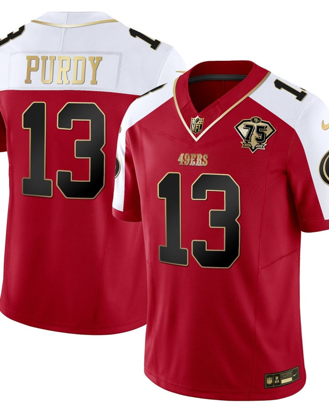 Men's 49ers 2023 Vapor Gold Limited Jersey - All Stitched SF49_KDZ - KINDOZY