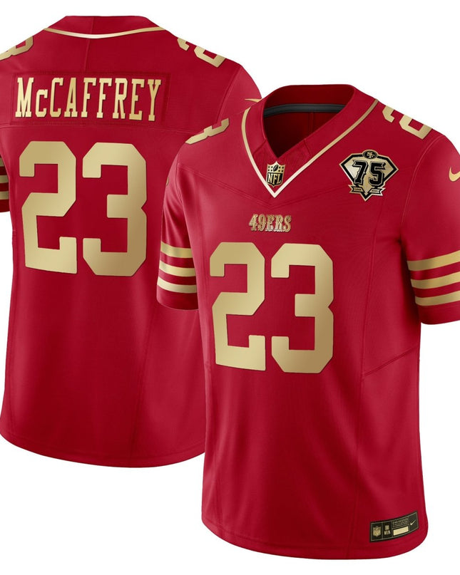 Men's 49ers 2023 Vapor Gold Limited Jersey - All Stitched SF49_KDZ - KINDOZY