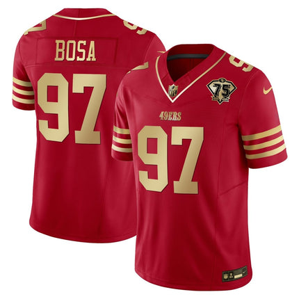 Men's 49ers 2023 Vapor Gold Limited Jersey - All Stitched SF49_KDZ - KINDOZY