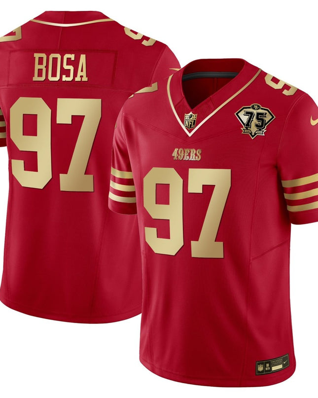 Men's 49ers 2023 Vapor Gold Limited Jersey - All Stitched SF49_KDZ - KINDOZY