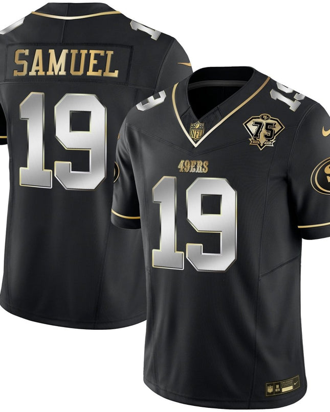 Men's 49ers 2023 Vapor Gold Limited Jersey - All Stitched SF49_KDZ - KINDOZY