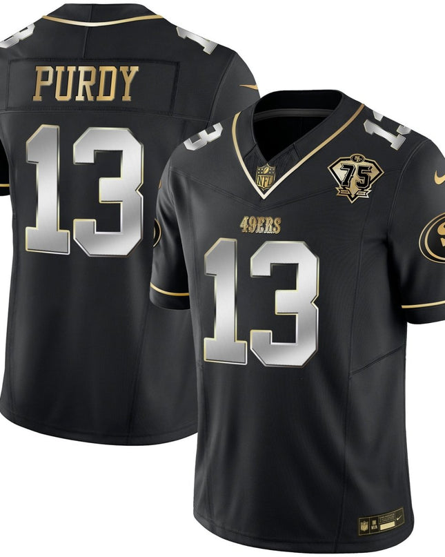 Men's 49ers 2023 Vapor Gold Limited Jersey - All Stitched SF49_KDZ - KINDOZY