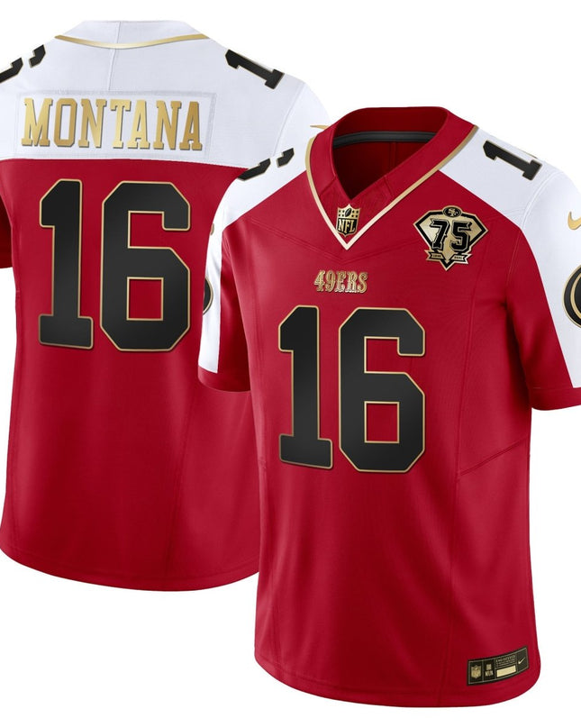 Men's 49ers 2023 Vapor Gold Limited Jersey - All Stitched SF49_KDZ - KINDOZY