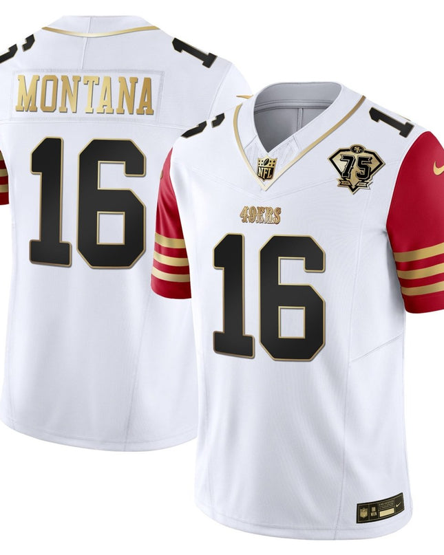 Men's 49ers 2023 Vapor Gold Limited Jersey - All Stitched SF49_KDZ - KINDOZY