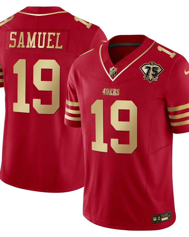 Men's 49ers 2023 Vapor Gold Limited Jersey - All Stitched SF49_KDZ - KINDOZY