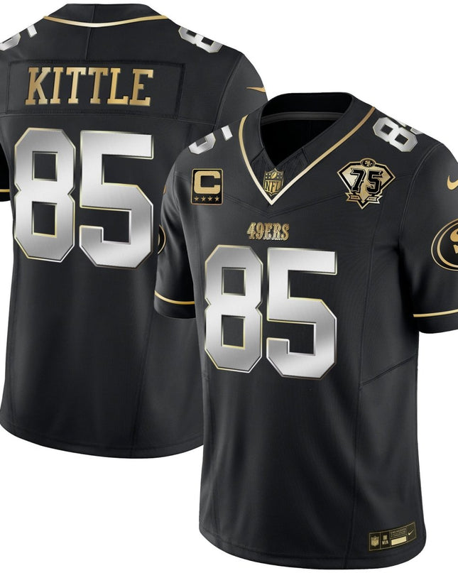 Men's 49ers 2023 Vapor Gold Limited Jersey - All Stitched SF49_KDZ - KINDOZY