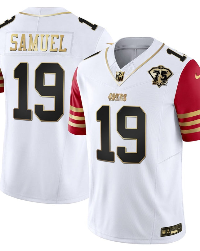 Men's 49ers 2023 Vapor Gold Limited Jersey - All Stitched SF49_KDZ - KINDOZY
