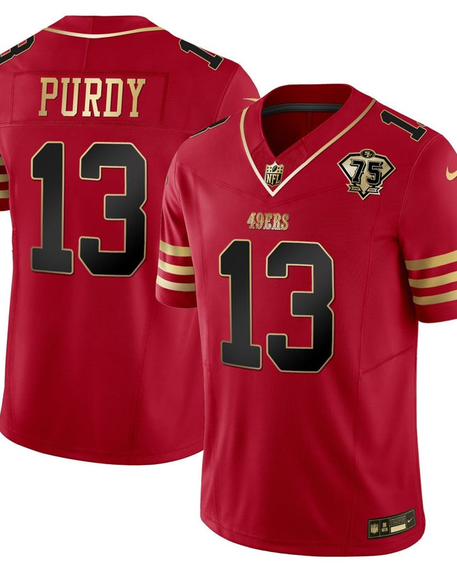 Men's 49ers 2023 Vapor Gold Limited Jersey - All Stitched SF49_KDZ - KINDOZY