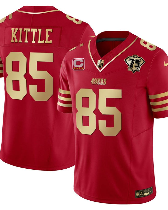 Men's 49ers 2023 Vapor Gold Limited Jersey - All Stitched SF49_KDZ - KINDOZY