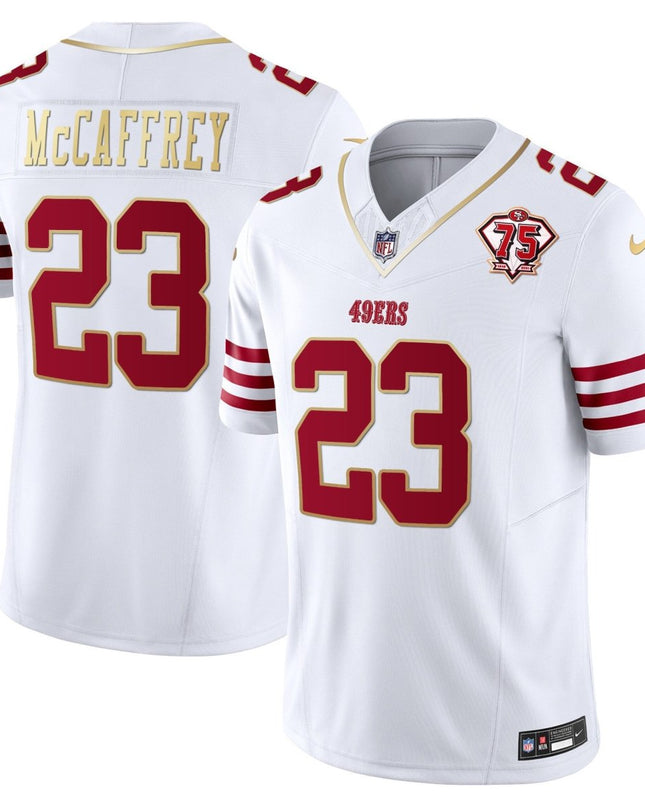 Men's 49ers 2023 Vapor Gold Trim Limited Jersey - All Stitched SF49_KDZ - KINDOZY