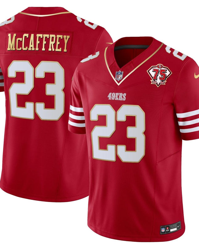 Men's 49ers 2023 Vapor Gold Trim Limited Jersey - All Stitched SF49_KDZ - KINDOZY