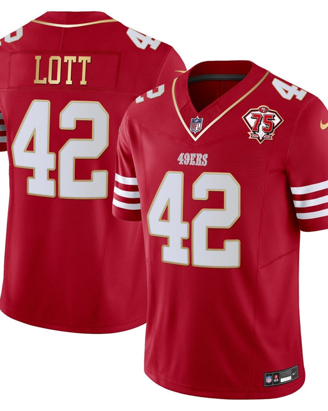 Men's 49ers 2023 Vapor Gold Trim Limited Jersey - All Stitched SF49_KDZ - KINDOZY