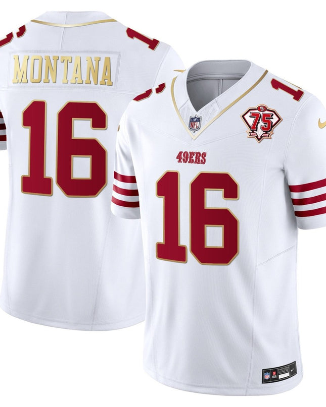 Men's 49ers 2023 Vapor Gold Trim Limited Jersey - All Stitched SF49_KDZ - KINDOZY