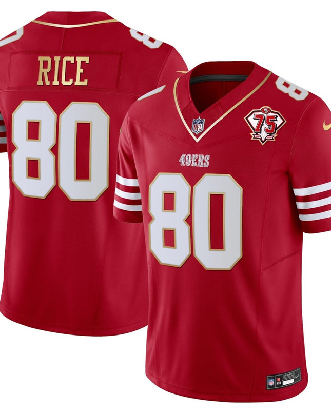 Men's 49ers 2023 Vapor Gold Trim Limited Jersey - All Stitched SF49_KDZ - KINDOZY