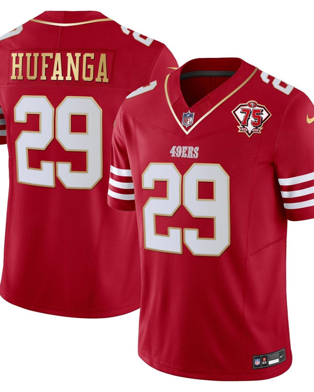 Men's 49ers 2023 Vapor Gold Trim Limited Jersey - All Stitched SF49_KDZ - KINDOZY