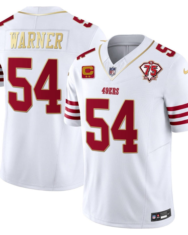 Men's 49ers 2023 Vapor Gold Trim Limited Jersey - All Stitched SF49_KDZ - KINDOZY