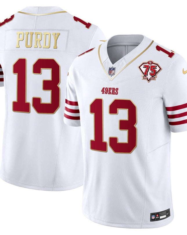 Men's 49ers 2023 Vapor Gold Trim Limited Jersey - All Stitched SF49_KDZ - KINDOZY