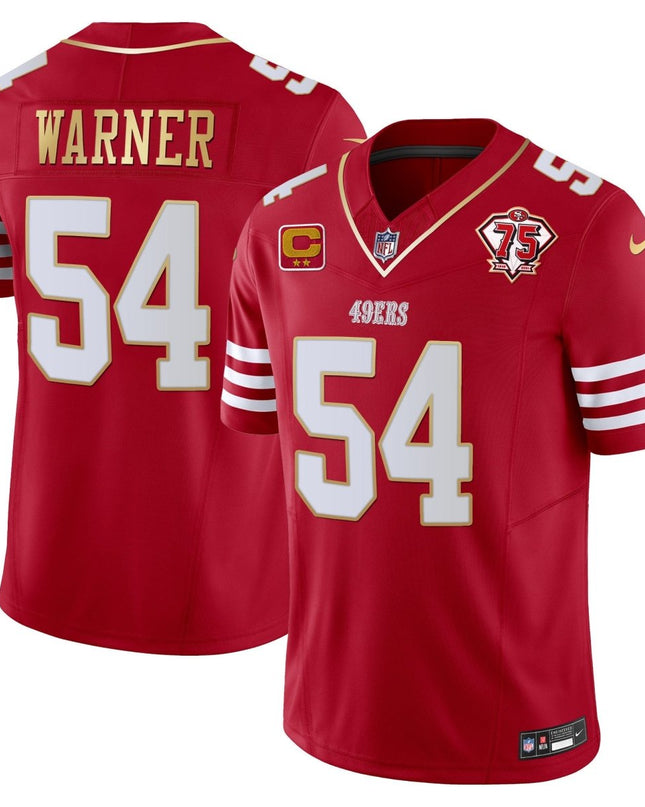 Men's 49ers 2023 Vapor Gold Trim Limited Jersey - All Stitched SF49_KDZ - KINDOZY