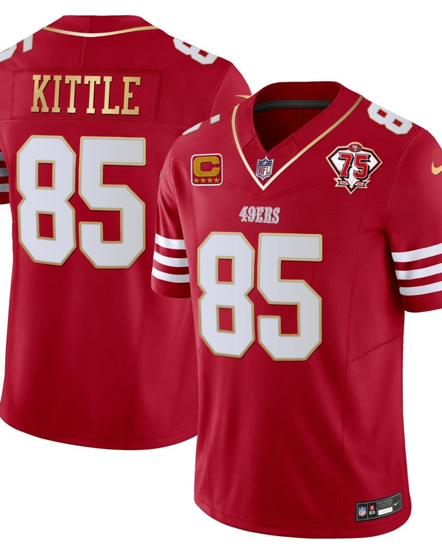 Men's 49ers 2023 Vapor Gold Trim Limited Jersey - All Stitched SF49_KDZ - KINDOZY