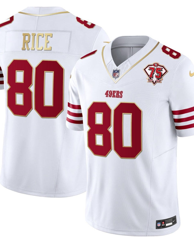 Men's 49ers 2023 Vapor Gold Trim Limited Jersey - All Stitched SF49_KDZ - KINDOZY