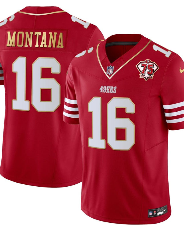 Men's 49ers 2023 Vapor Gold Trim Limited Jersey - All Stitched SF49_KDZ - KINDOZY