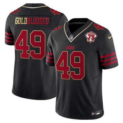 Men's 49ers 2023 Vapor Gold Trim Limited Jersey - All Stitched SF49_KDZ - KINDOZY