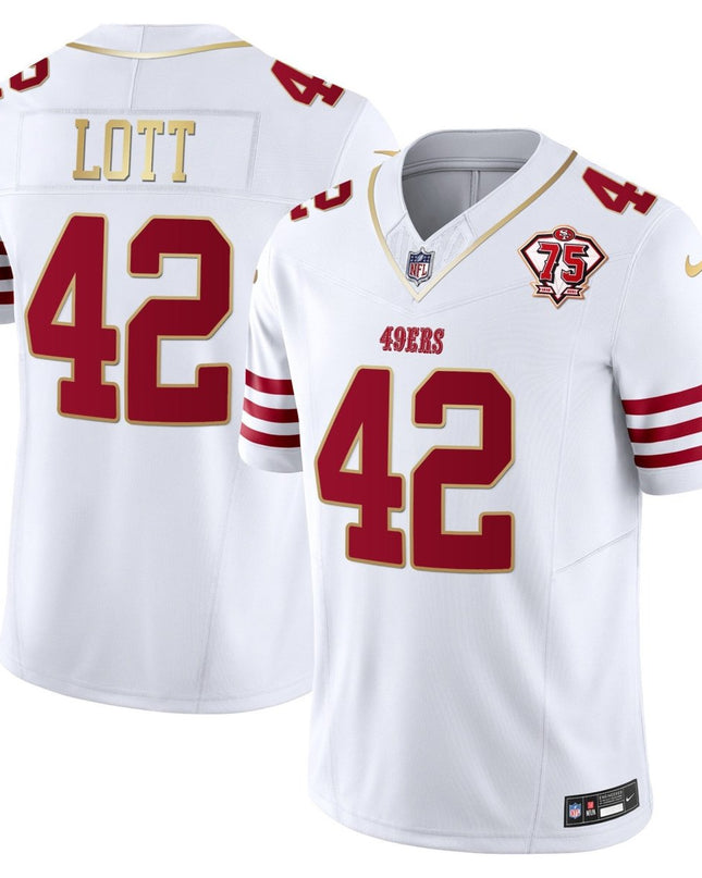 Men's 49ers 2023 Vapor Gold Trim Limited Jersey - All Stitched SF49_KDZ - KINDOZY