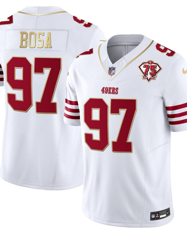 Men's 49ers 2023 Vapor Gold Trim Limited Jersey - All Stitched SF49_KDZ - KINDOZY