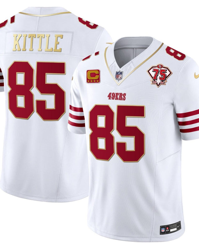 Men's 49ers 2023 Vapor Gold Trim Limited Jersey - All Stitched SF49_KDZ - KINDOZY