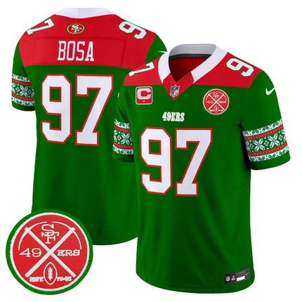 Men's 49ers 2024 Christmas Vapor Limited Jersey - All Stitched SF49_KDZ - KINDOZY