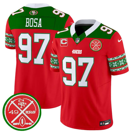 Men's 49ers 2024 Christmas Vapor Limited Jersey - All Stitched SF49_KDZ - KINDOZY