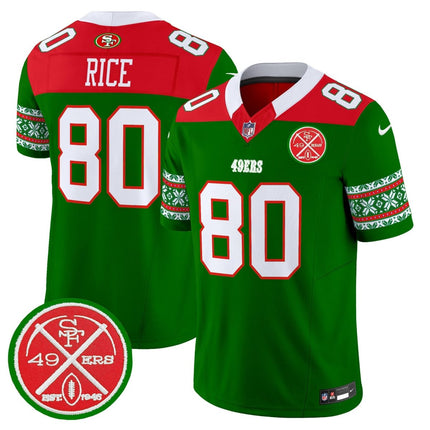 Men's 49ers 2024 Christmas Vapor Limited Jersey - All Stitched SF49_KDZ - KINDOZY
