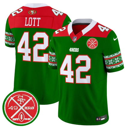 Men's 49ers 2024 Christmas Vapor Limited Jersey - All Stitched SF49_KDZ - KINDOZY