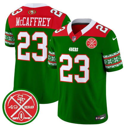 Men's 49ers 2024 Christmas Vapor Limited Jersey - All Stitched SF49_KDZ - KINDOZY