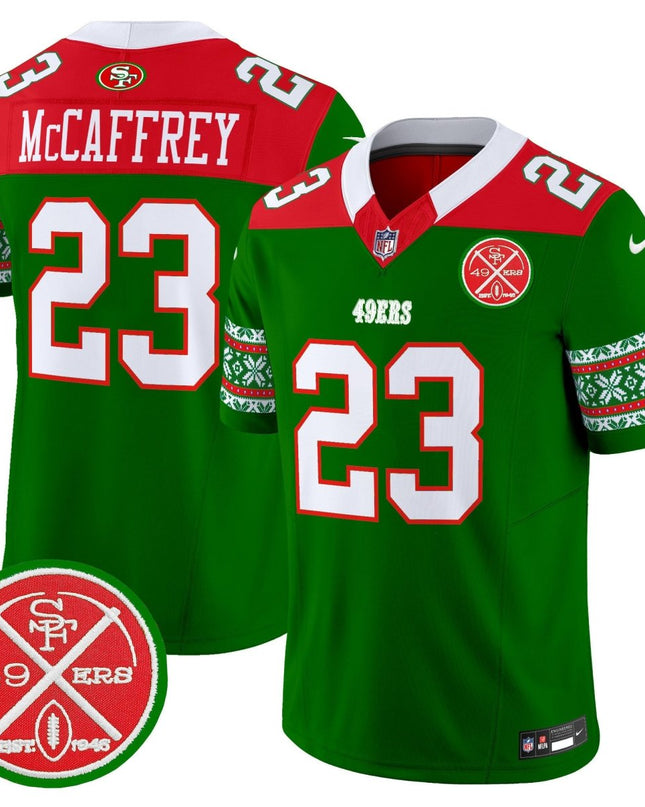 Men's 49ers 2024 Christmas Vapor Limited Jersey - All Stitched SF49_KDZ - KINDOZY