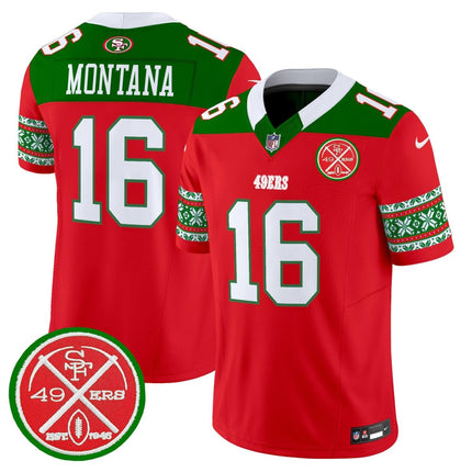 Men's 49ers 2024 Christmas Vapor Limited Jersey - All Stitched SF49_KDZ - KINDOZY