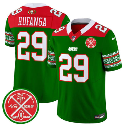 Men's 49ers 2024 Christmas Vapor Limited Jersey - All Stitched SF49_KDZ - KINDOZY