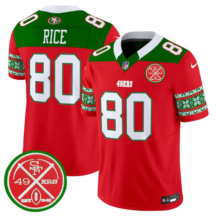Men's 49ers 2024 Christmas Vapor Limited Jersey - All Stitched SF49_KDZ - KINDOZY