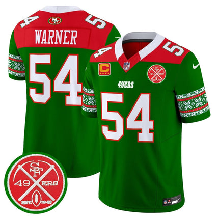 Men's 49ers 2024 Christmas Vapor Limited Jersey - All Stitched SF49_KDZ - KINDOZY