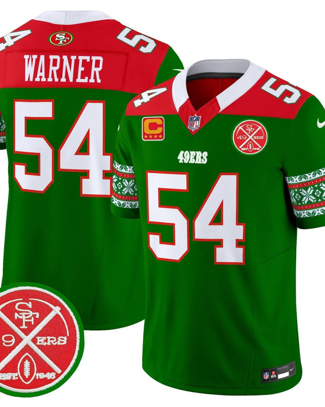 Men's 49ers 2024 Christmas Vapor Limited Jersey - All Stitched SF49_KDZ - KINDOZY
