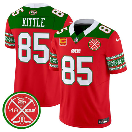 Men's 49ers 2024 Christmas Vapor Limited Jersey - All Stitched SF49_KDZ - KINDOZY